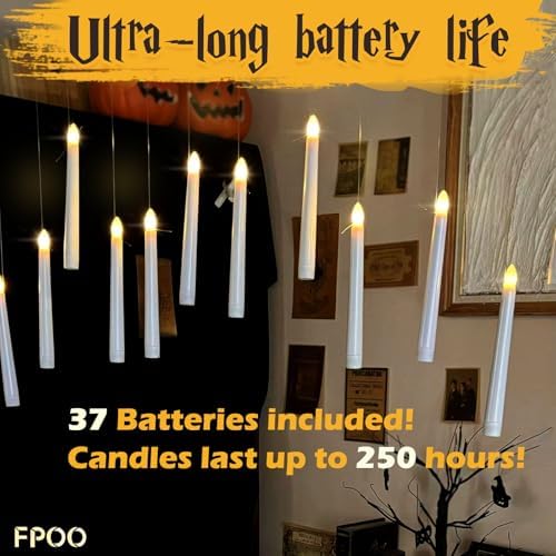 Floating Candles with Wand Gift Set 12 Pack