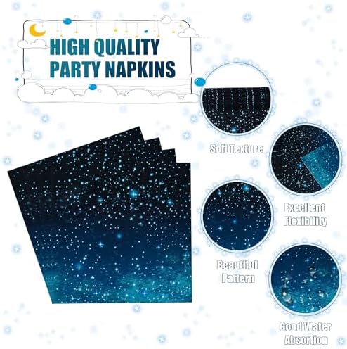 CANREVEL Galaxy Party Plates Set for 24 Guests