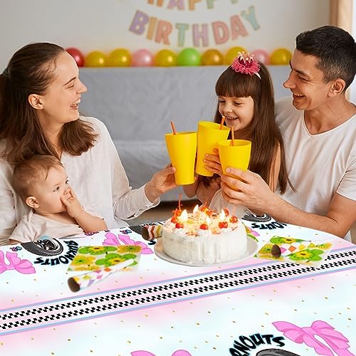 3pcs Burnouts or Bows Gender Reveal Tablecloths