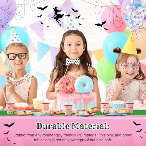 Oudain 3 Pcs Witch Princess Theme Tablecloth Set