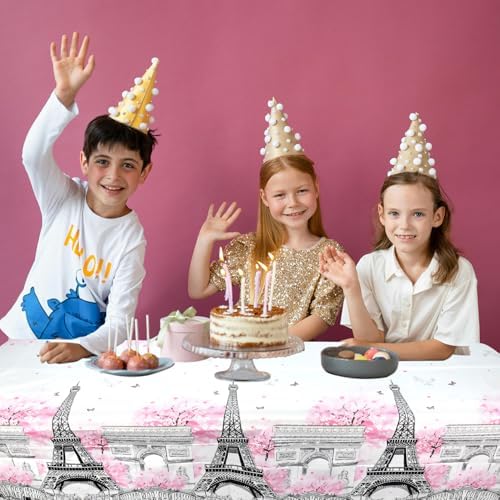 4 Pack Paris Eiffel Tower Tablecloth Party Decor