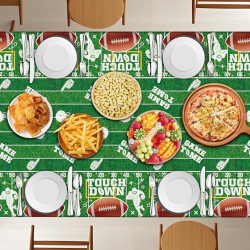 4 Pack Football Tablecloths with Field Design