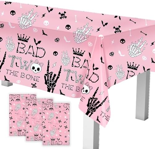 3 Pack Bad Two The Bone Tablecloths 108x54 Inch