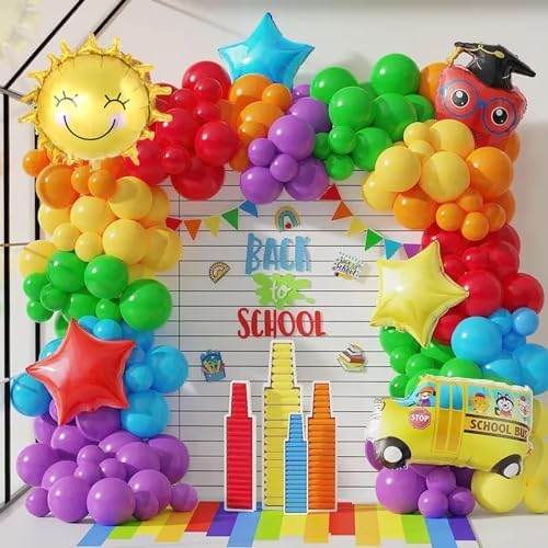 140pcs Rainbow Balloon Arch Kit for Birthday Party Decorations
