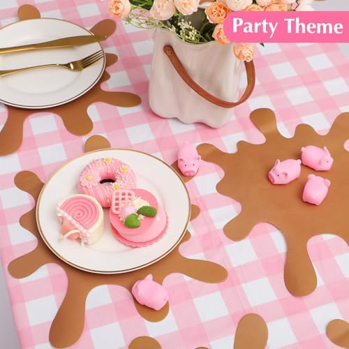 FoldTier 33 Pcs Pink Pig Party Supplies Set