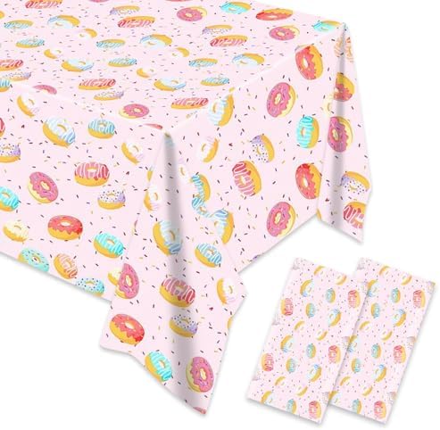 Egami 2pcs Donut Tablecloth for Party Decorations