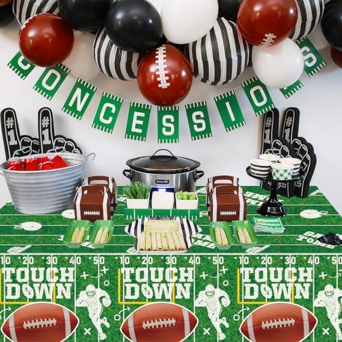 4 Pack Football Tablecloths with Field Design