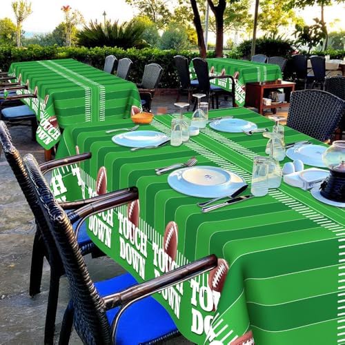 Football Tablecloth 2 PCS for Touchdown Party Decorations