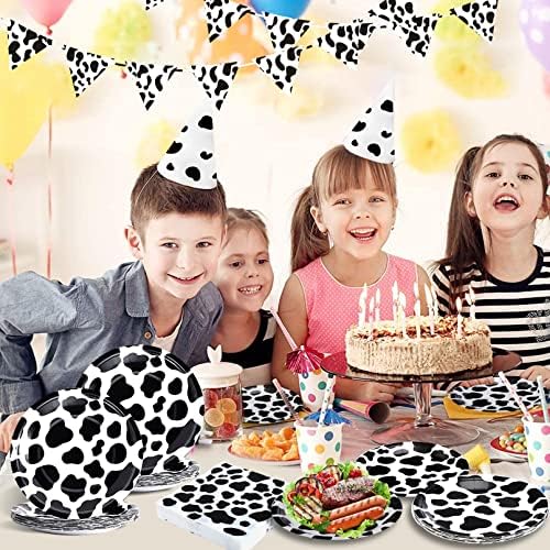 Cow Print Party Tableware Set 60PCS Plates and Napkins