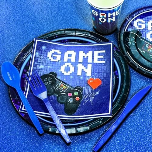 175 Pcs Video Game Party Tableware Set for 25 Guests