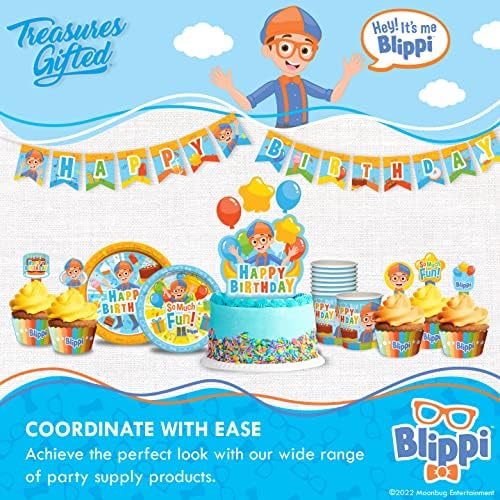Treasures Gifted Blippi Themed Dinner Plates 9in 24ct