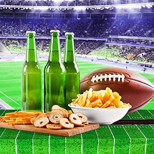 Tegeme Football Field Tablecloth 54x108 6 Pack
