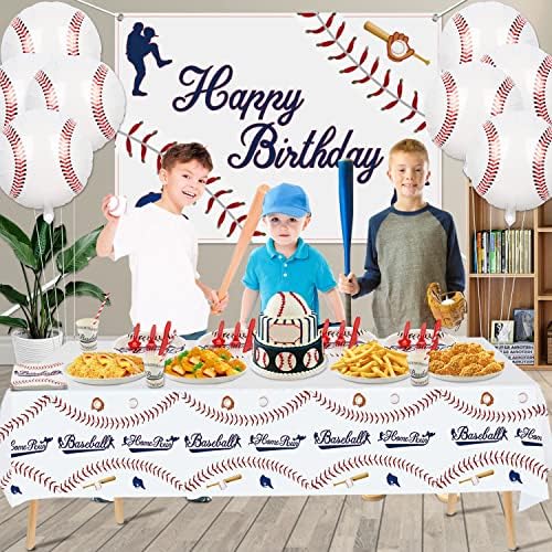 Baseball Party Tableware Set 81 Pcs Disposable