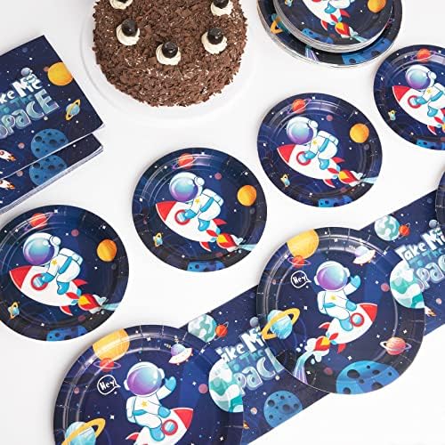 DECORLIFE Space Themed Party Supplies Serve 24