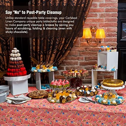 Happy Birthday Sweets Party Table Cover 108x54 Inches