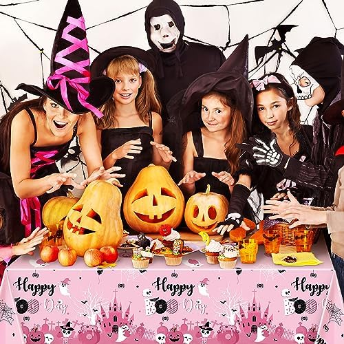 3 Pcs Halloween Happy Boo Day Tablecloth