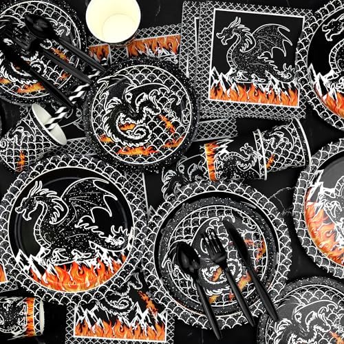 Dragon Birthday Party Decor Set for 20 Guests