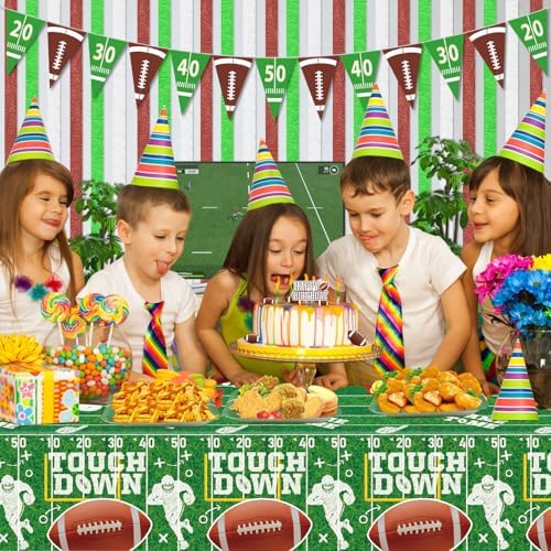 4 Pack Football Tablecloths with Field Design