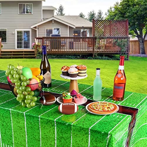 Tegeme Football Field Tablecloth 54x108 6 Pack