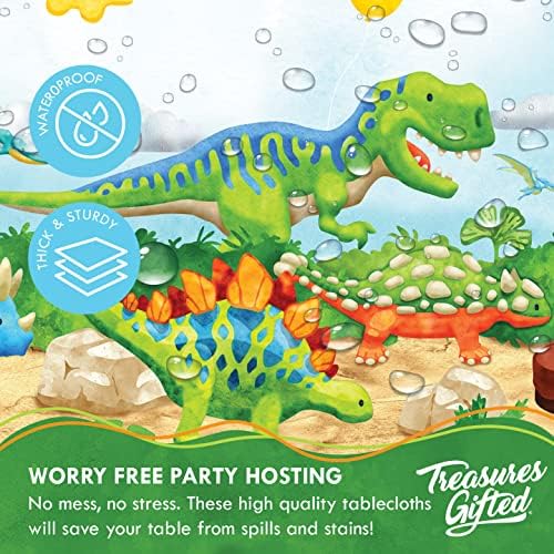 Treasures Gifted Dinosaur Tablecloth 54x108 Inches