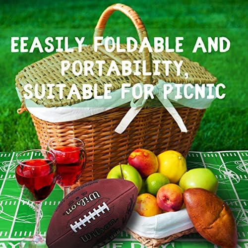 Irenare Football-Themed Tablecloths 3-Pack for Parties