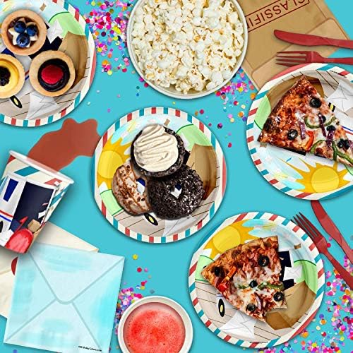Mailman Birthday Party Plates Napkins Cups Set for 16