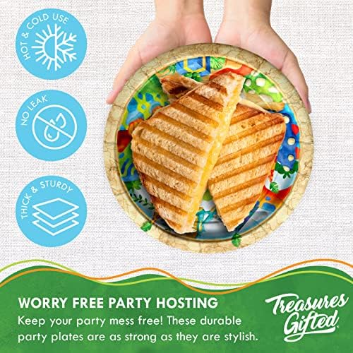 Treasures Gifted Dinosaur Party Plates 24ct - 9 Inch