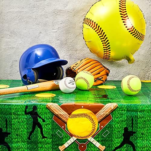 Patelai Softball Tablecloths 86 x 51 Inch 3 Pack