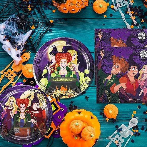 40 Pack Hocus Pocus Party Supplies Plates and Napkins
