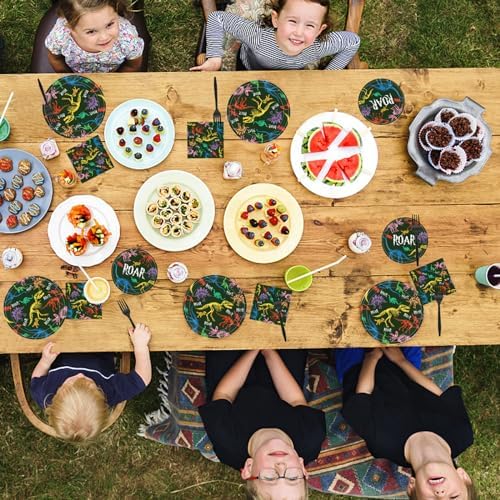 96 Pcs Dinosaur Party Supplies for Kids Birthday