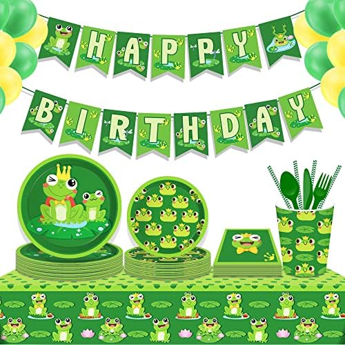 2 Pcs Frog Cartoon Tablecloths for Parties