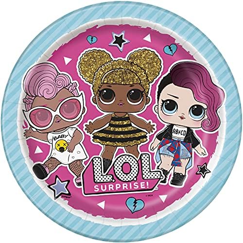 Unique 20905 Paper Plates 219cm Multicolour Party Pack of 8