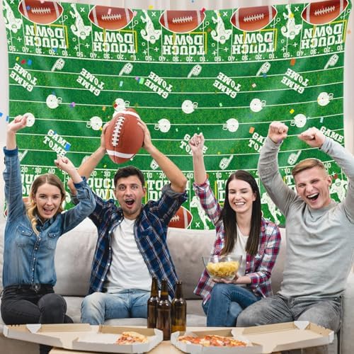4 Pack Football Tablecloths with Field Design