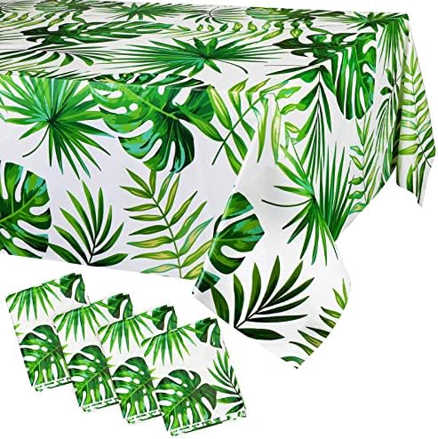 Hawaii Palm Leaves Tablecloths 4PCS for Party Decorations