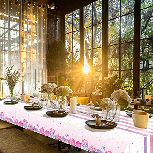 3PCS Ice Cream Themed Tablecloths for Summer Parties