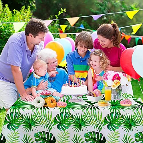 Hawaii Palm Leaves Tablecloths 3PCS for Luau Party Decoration