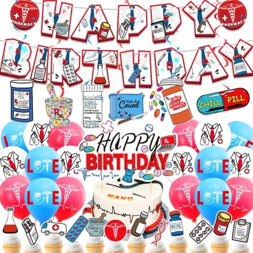 Pharmacy Birthday Party Decorations Set
