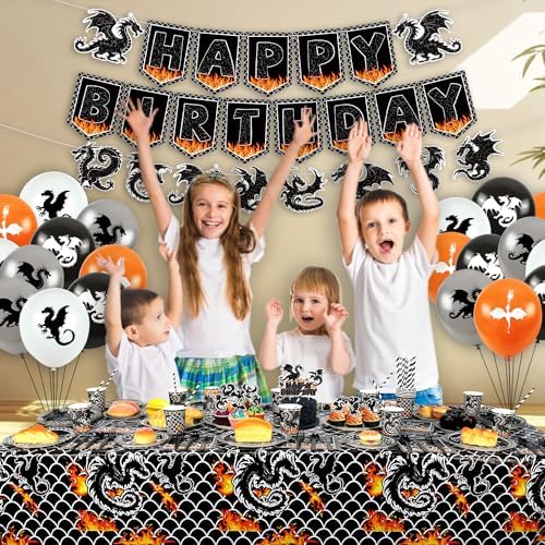 Dragon Birthday Party Decor Set for 20 Guests