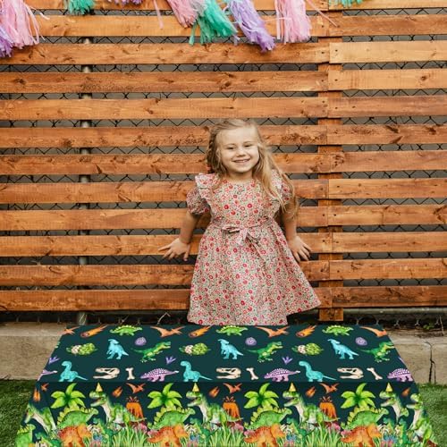 METIXOZE 3pc Dinosaur Party Tablecloth