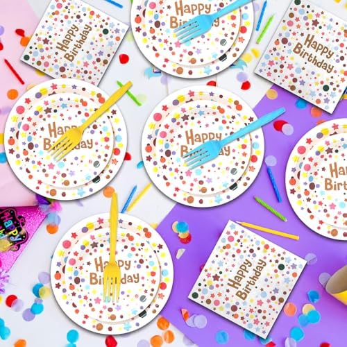 150 Pcs Happy Birthday Party Supplies Tableware