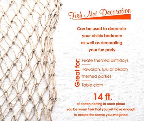 Big Mos Toys Nautical Fish Net Decor