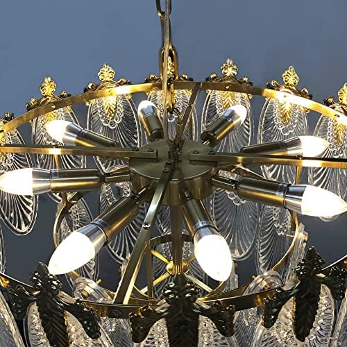 Modern Crystal Chandelier with Leaf Design 8-Light Pendant Lighting