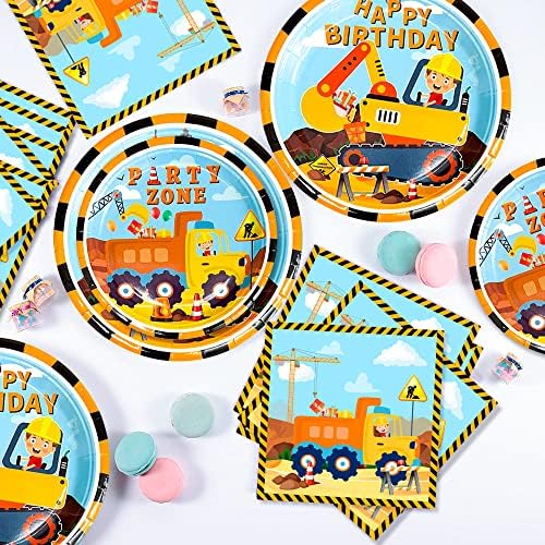 Construction Party Tableware Set for 16 Guests