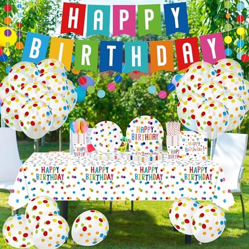 170 Pcs Birthday Party Supplies Set for Kids and Adults