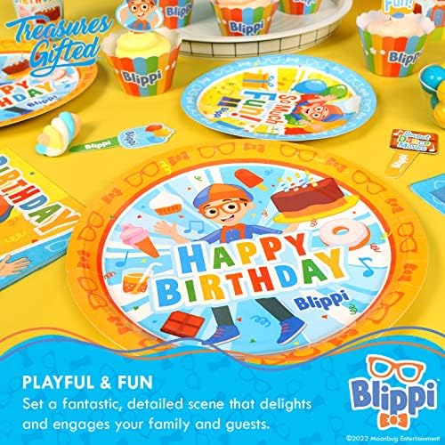 Treasures Gifted Blippi Themed Dinner Plates 9in 24ct
