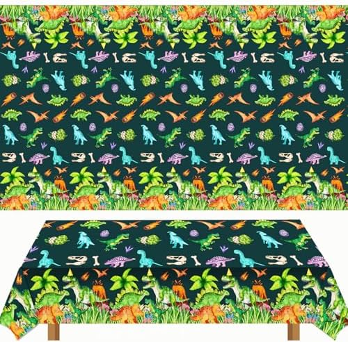 METIXOZE 3pc Dinosaur Party Tablecloth