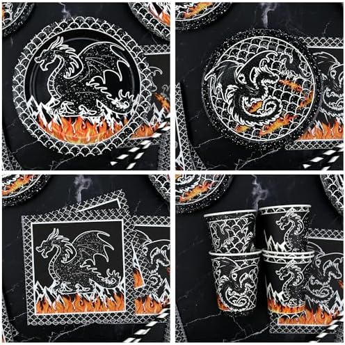 Dragon Birthday Party Decor Set for 20 Guests