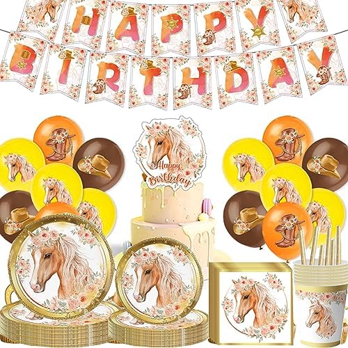 Horse Party Tableware Set 60 Pieces