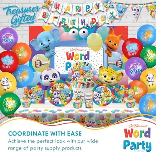 Treasures Gifted Word Party Plates 24 Count 7 Inch