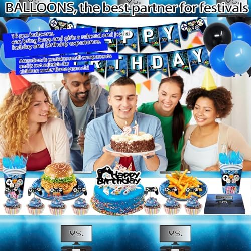Video Game Themed Birthday Party Decorations Set